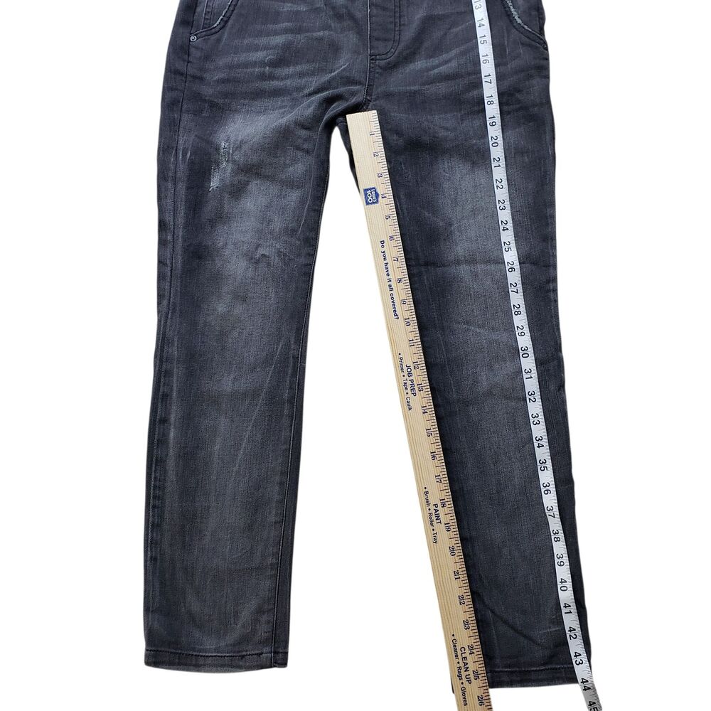 Free People Jumpsuit Overalls Womens 26  Black Gray Denim Coveralls Straight Leg - Picture 5 of 8
